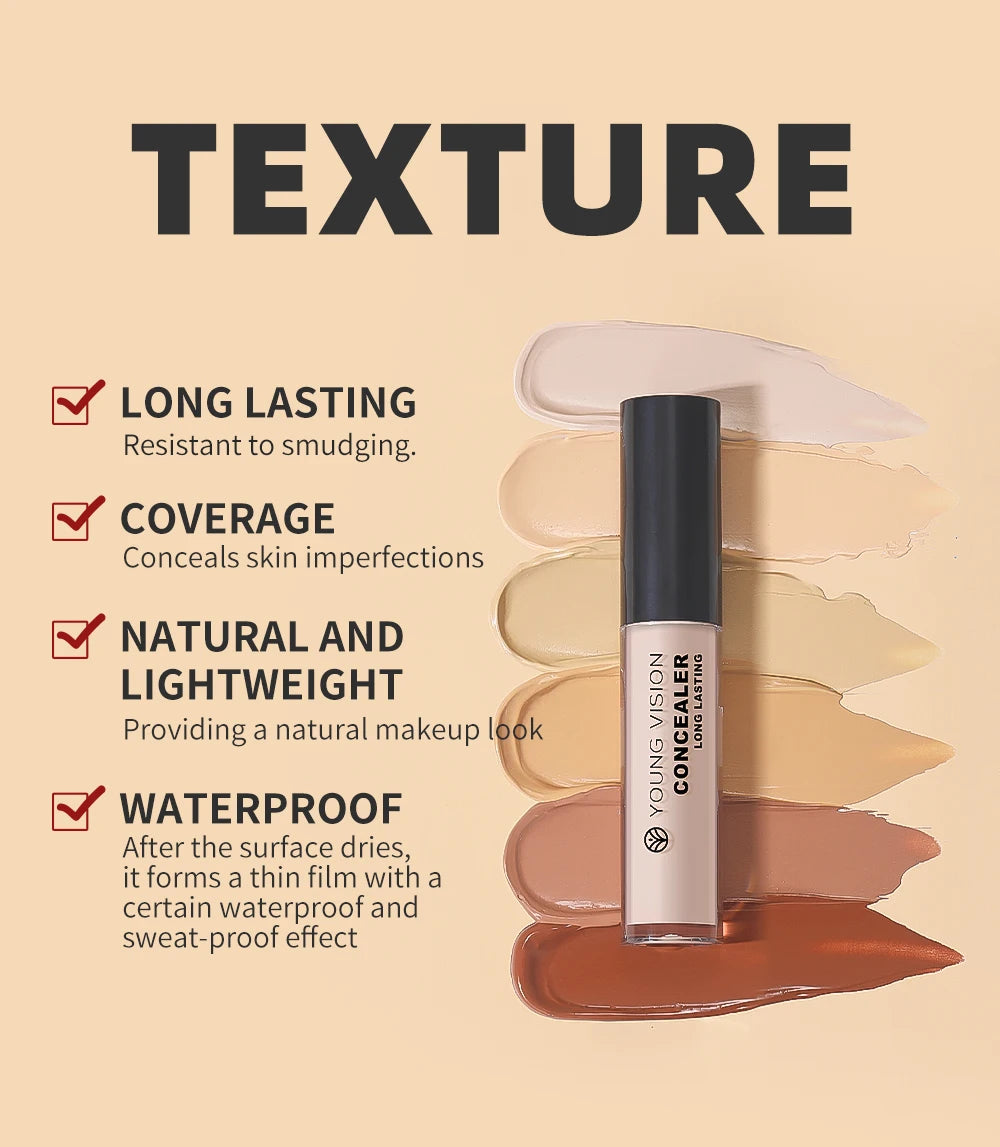 YOUNG VISION Matte Finish Soft-Focus Concealer Brightens complexion Waterproof Contouring concealer for sculpted definition